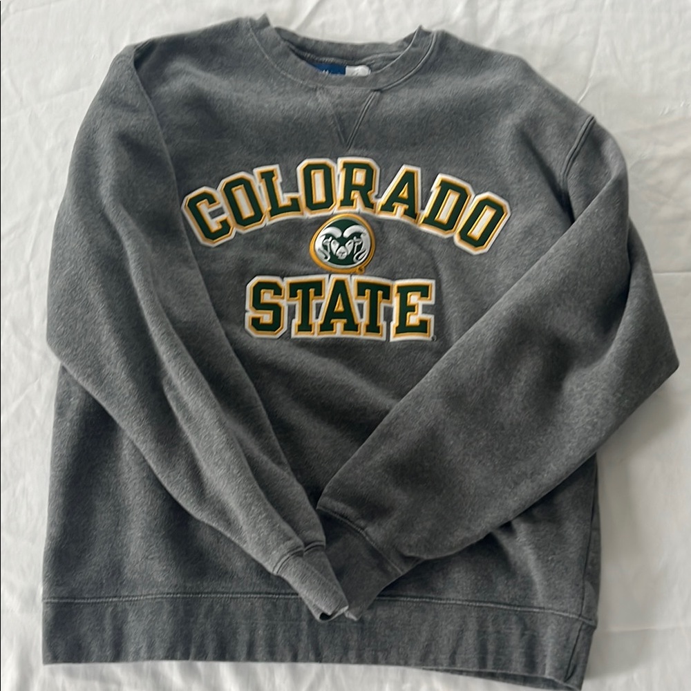 Gear For Sports Gray Crewneck Sweater Colorado State